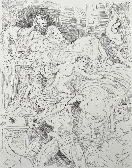 Death of Sardanapolus (after Delacroix), 2023