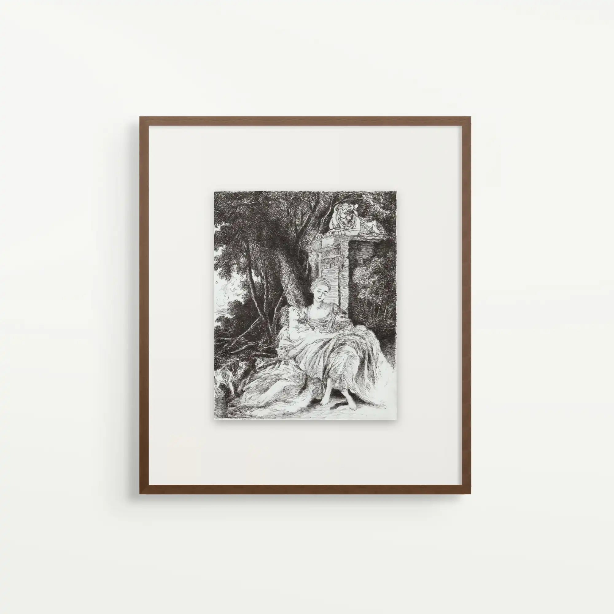 Two Women in the Garden, 2023,Original Artwork - Andrew Kayser Editions