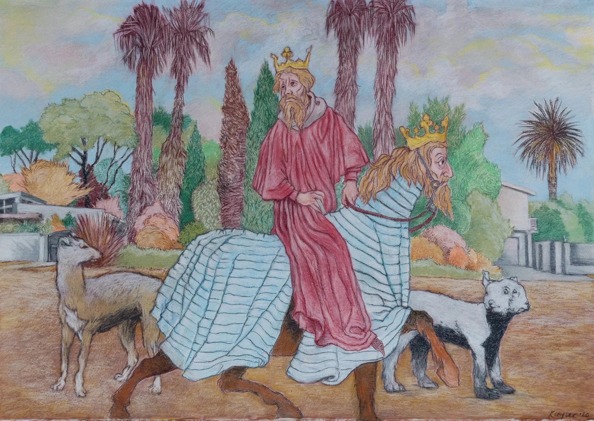 The Pale King Astride His, um... Pale King (2020),Original Artwork - Andrew Kayser Editions