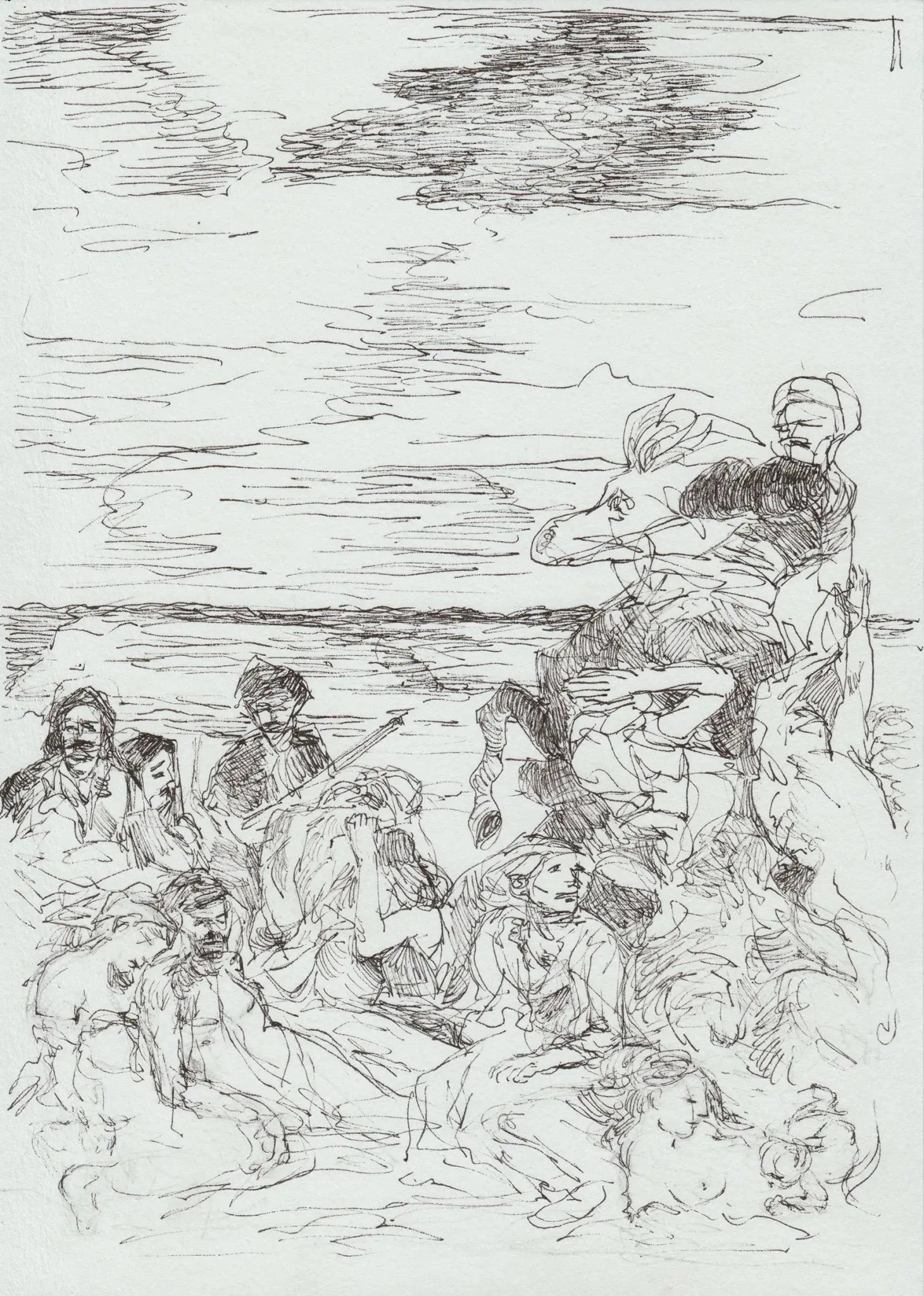Massacre at Chios (after Delacroix), 2023,Original Artwork - Andrew Kayser Editions