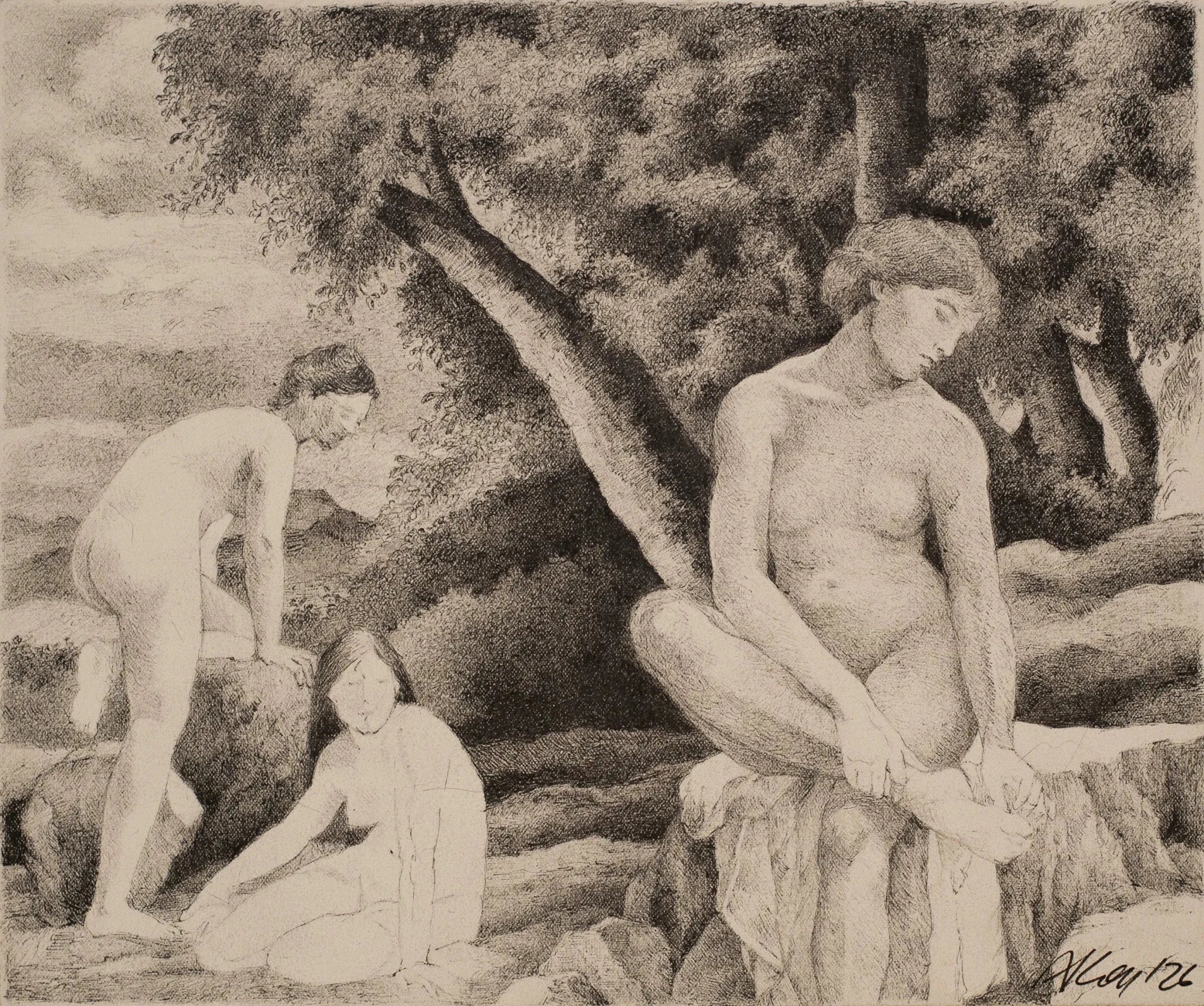 Women Bathing (2026),Original Artwork - Andrew Kayser Editions